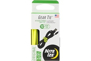 Nite Ize Original Gear Tie - Lot de 6 Attaches torsadées réutilisables en Caoutchouc de 15,2 cm - Attaches de Vitesse réutilisables - Organisateurs de Cordons électriques - Attaches torsadées pour