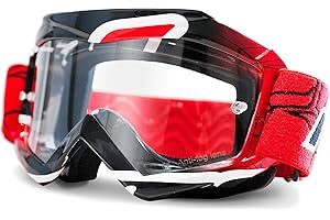 NENKI Lunettes de motocross pour enfants, Lunettes de Protection de sécurité réglables, Lunettes de Ski d 'anti-UV d'anti-buée Coupe-Vent pour Activités Extérieures