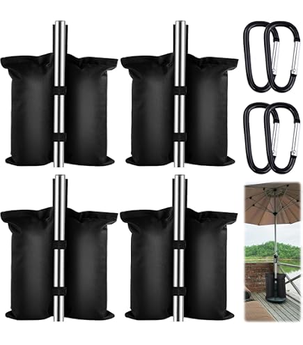 4 Sacs De Lestage Pour Tente 50x15cm - Stabilité Assurée Même Par Grand Vent !