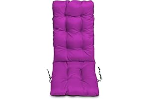 Superkissen24. Sun Lounger Cushion Seat Pad - 48x123 cm - Seat cover for Sunbeds, Garden Chairs, Loungers, Seatings - Outdoor/Indoor Relaxer Chair Pillow - Waterproof - Fuchsia