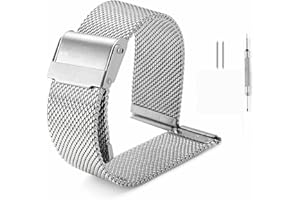 RWXCOW uhrenarmband damen 10mm/14mm/16mm/18mm/20mm/uhrenarmband damen gold/rosegold/rot/Edelstahl geflochtenes Damenarmband