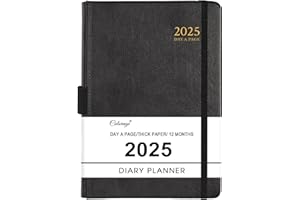 Colorage Academic Diary 2023-2024 - Diary 2023-2024 Day Per Page, A5 Page a Day August 2023 - July 2024 with Pen Loop, 180° Flat out, Monthly Stickers