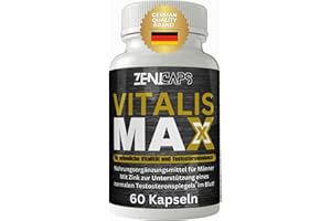 ZENICAPS Vitalis Max Original | Für aktive Männer – mit Zink für den Testosteronspiegel* | Einfache Anwendung | mit L-Arginin, Tribulus Terrestris, Maca, Ashwaganda (1 Pack (60 Kapseln))