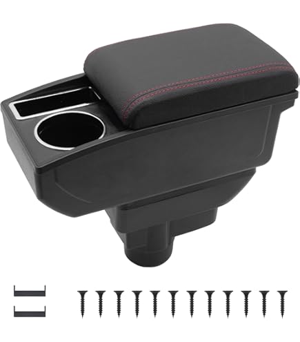Auto Armsteun Voor Corsa D 2006-2014 Dubbellaags Console Midden Grote Opbergdoos met 3 Usb-poort Opladen Zwart met Rode Stiksels Auto Armsteun Voor Corsa D 2006-2014 Dubbellaags Console Midden Grote Opbergdoos met 3 Usb-poort Opladen Zwart met Rode Stiksels