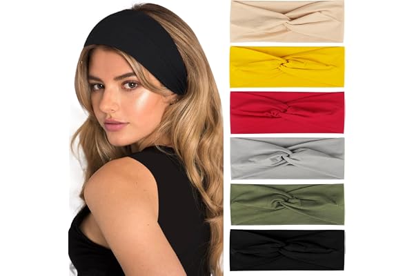 Propog Hårband, dam, pannband damer, sommar, tunn, halkfri, breda hårband, elastisk bandana, mjuk huvudduk, pannband, hårsmycke för yoga, sport, löpning, träning