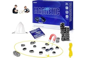AHYDFSR Tisch-Magnetspiel, Magnetisches Kinderschachspielzeug, Reisen Schach, Puzzle Checkers Spiel, Tragbares Magnet-Steinbrett, Puzzle Checkers Spiel, Partyzubehör Für Familientreffen, Seil