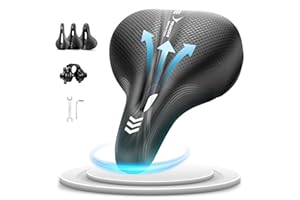 YOUNGDO Selle de Velo Ultra Confortable, Selle Vélo Étanche Améliorée, Selle Velo Confortable, avec Design Ergonomique, Doux, Respirant, pour Hommes et Femmes