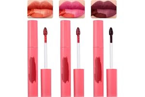 CARRENEU 3 Pcs Lip Tint Stain Peel Off Set Brillo De Labios Matte Nude Magic Tattoo Set De Maquillaje Lip Gloss Lip Liner Lip Tint Peel Off Pintalabios Peel Off Stain Lip Tint Lip Tint Stain Peel Off Set