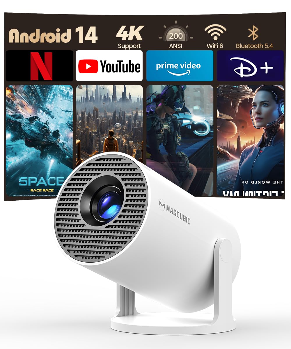 Magcubic Mini Beamer 4K Smart Projektor 5G WiFi 6 BT 5.4 Ansicht 5