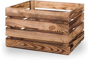 Nya fruktkåpor trälådor vinlådor äppelkåpor flammade 50 x 40 x 30 cm