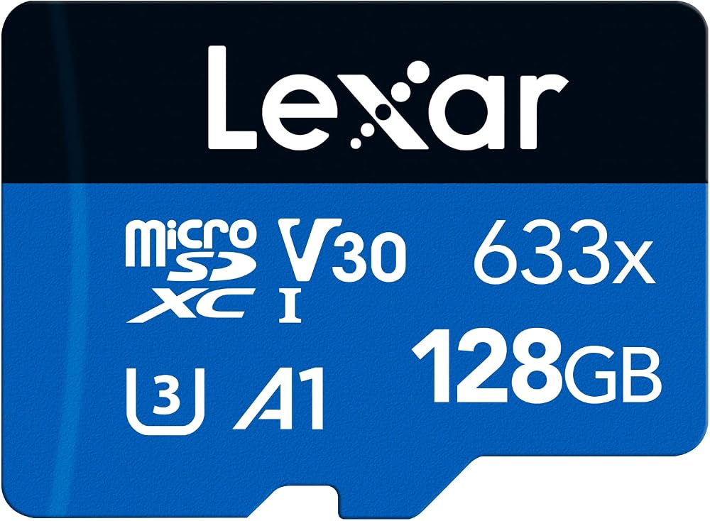 Lexar 128GB 633x MicroSDXC UHS-I U3 100/45 MB/sn Yüksek Performanslı MicroSD Hafıza Kartı