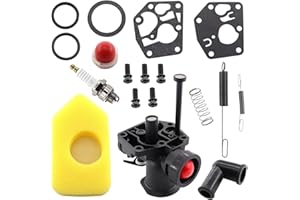 WUUDI 795477 Kit carburatore per Briggs e Stratton 794147 498809 497619 795475 790206 790218 699660 794161 498811, carburatore con filtro aria 69 e regolatore Molla 6918 59 69221