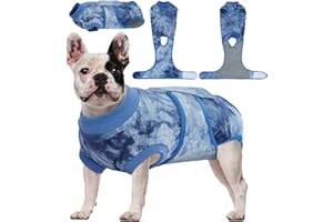 Kuoser Dog Surgery Recovery Suit for After Surgery Female,Professional Pet Recovery Shirt Dog Abdominal Wounds Bandages,Substitute E-Collar & Cone,Prevent Licking Dog Onesies Pet Surgery Recovery Suit