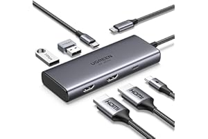 ‎UGREEN UGREEN USB C Dockingstation z dwoma złączami HDMI