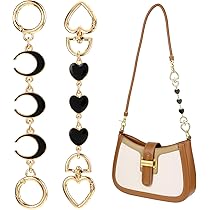 PH PandaHall Lot De 2 Rallonges De Sac à Main Décoratives En Métal Doré De 24 Cm Avec Perles Florales Colorées Pour Sac à Bandoulière Pour Femme