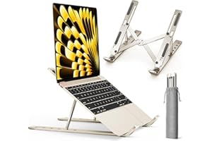 iVoler Supporto PC Portatile, Porta PC Pieghevole, Laptop Stand con 6 Tipi di Angoli Regolabili, Alluminio Ventilato Supporto per Porta Computer/MacBook/PRO/Air/iPad Laptop, 10-15,6" - Galassia