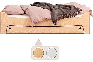 smartwood TILA 10 Cama Infantil 90x190 con somier y Cama Nido - Cama de Madera para niños y niñas - Cama Montessori con somier 190x90 cm - Madera Natural
