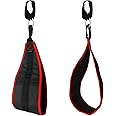 CampTeck U6833 Ab Straps Padded Hanging Ab Slings with Carabiner for Abdominal Training, Abs Crunch, Leg Raises, Pull Up, Gym Fitness Weightlifting Exercise – Black, 1 Pair