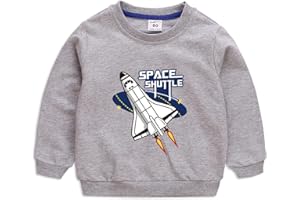 Xumplo Toddler Boys Jumper Sweatshirts Kids Long Sleeve Tops Crewneck Pullover Cotton Tee Clothes 1-8Years