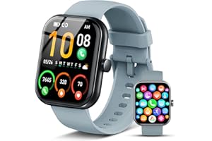 COUCUR Reloj Inteligente Hombre Mujer, 1.95" Smartwatch con Llamadas Bluetooth, Smart Watch Pulsómetro/Monitor de Sueño/Podómetro, 110+ Modos Deportivos Impermeable IP68 Pulsera Actividad para Android iOS