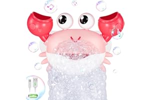 GIGILLI Crab Baby Badespielzeug, Wiederaufladbare Badewanne Bubble Machine Automatische Dusche Badewanne Bubble Maker mit Musik Badespielzeug für Kinder 6-12 12-18 Monate 1-3 4-8 Jungen