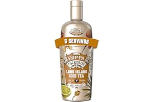 Coppa Cocktails - Long Island Iced Tea - 0.7L Glass Bottle 10% Vol. - Ready Mixed Cocktail - Ready to Serve - Ready to Drink - Vodka, Rum, Tequila, Gin, Triple Sec & Cola