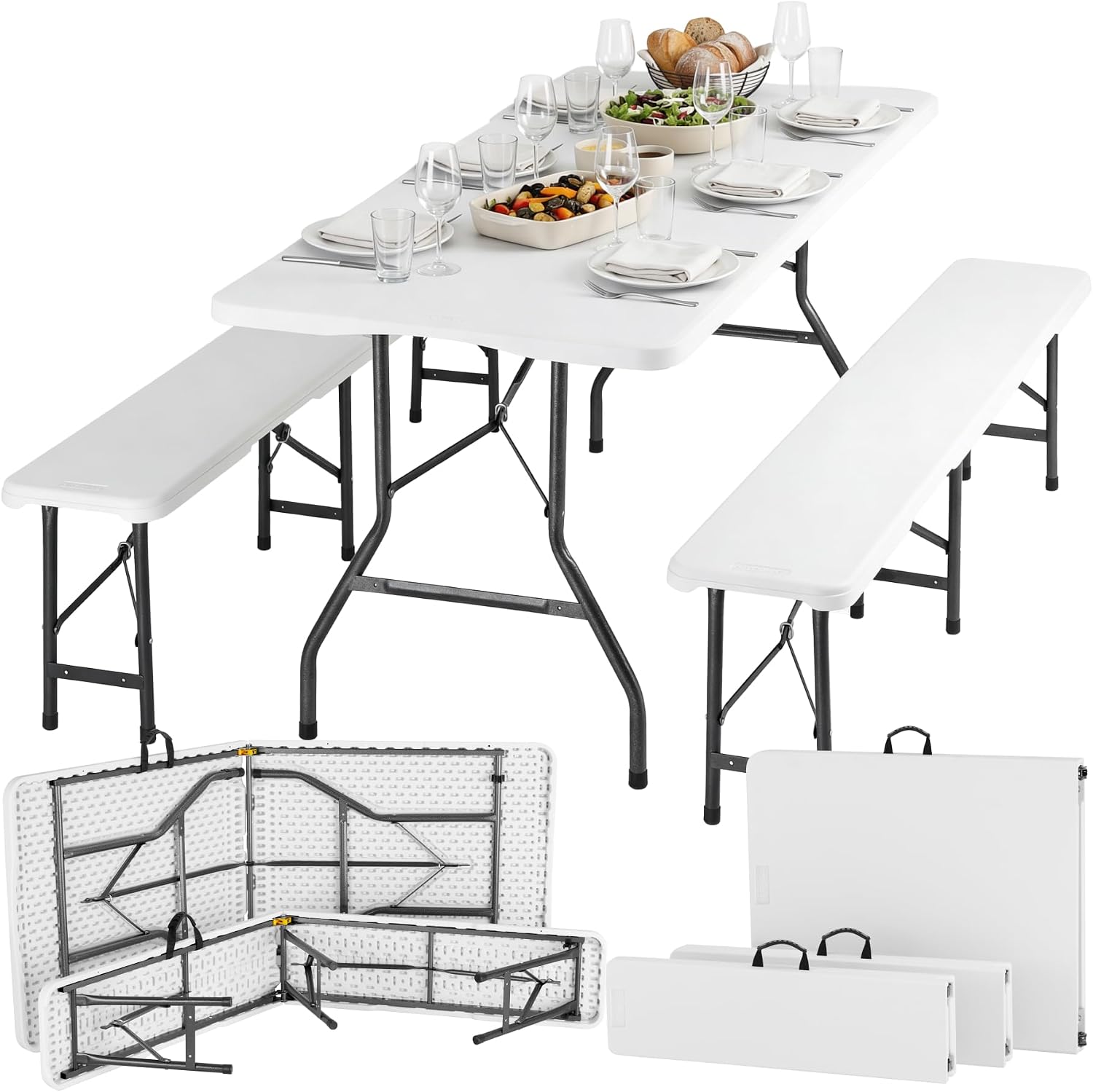 Prise en Main & Utilisation au Quotidien : tectake Ensemble Table et 2 Bancs Camping Pli
