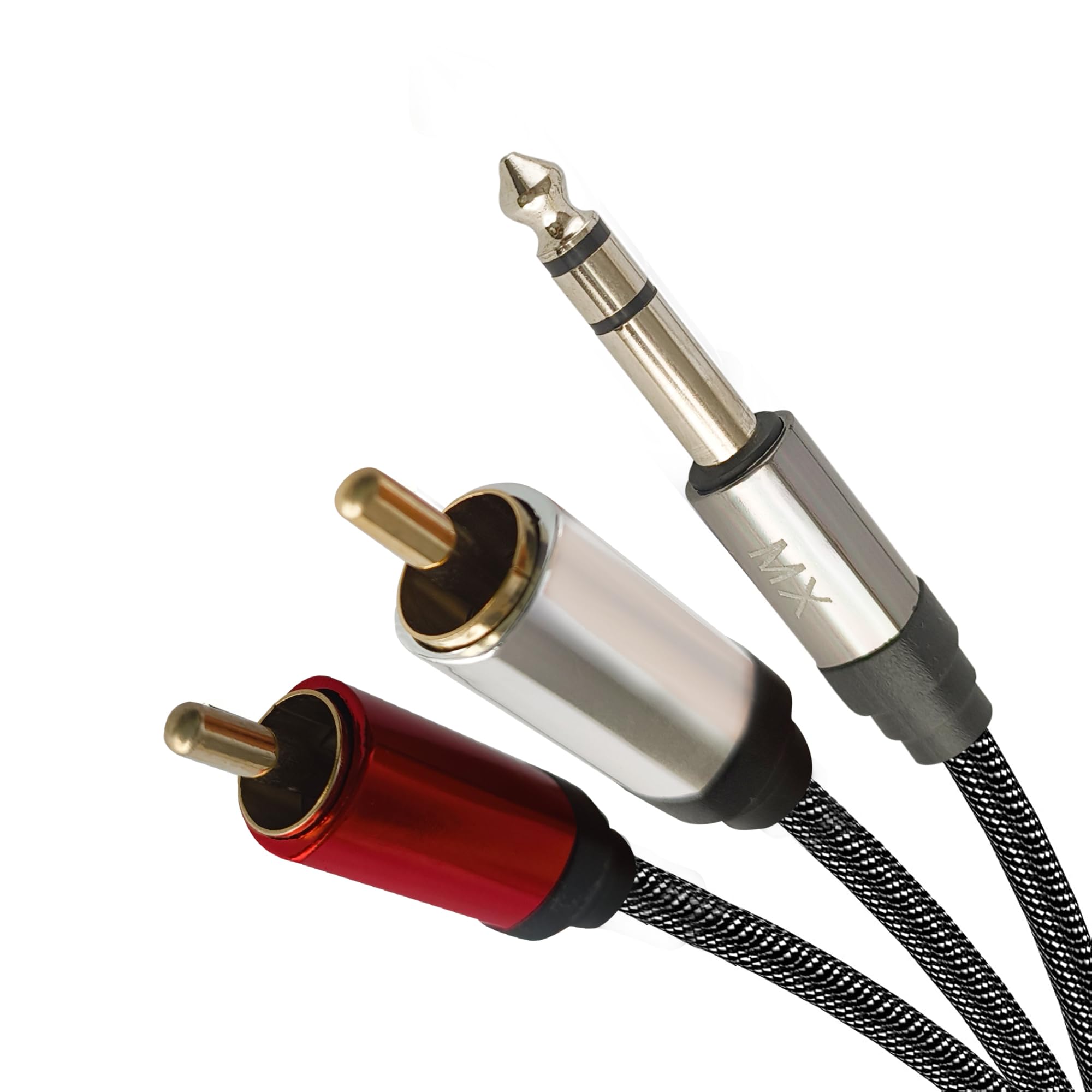 MX RCA Cable Digital Audio Coaxial Cable 6.35mm to 2 RCA Male Audio Auxiliary Stereo Y Splitter P-38 Stereo Male for Professional and Home Use(0.5 MTR) 3896
