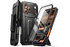 SUPCASE für iPhone 17 Pro Max Hülle 6.9” mit Kamerasteuerungstaste Outdoor Handyhülle 360 Grad Case Bumper Schutzhülle Cover [UBeetle Pro] mit Displayschutz, Ständer und Gürtelclip 2025 (Schwarz)