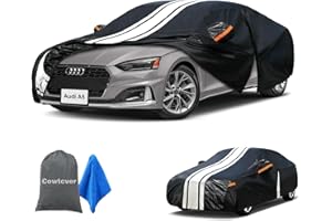 COWTCVER Autoabdeckung Wasserdicht Atmungsaktiv Passend für 2009-2025 Audi A5, Vollgarage Autoplane für Sonne Regen Staub Schutz, Auto Abdeckplane Abdeckung.