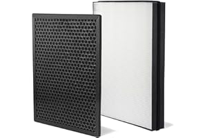BAMBOOST Kit filtro di ricambio compatibile con purificatore d'aria Philips AC3256/10 AC3259/10 AC4550/10 filtro HEPA di ricambio FY3433/10 e FY3432/10 (filtro HEPA + filtro a carbone attivo)