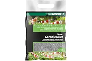 Dennerle Nano Garnelenkies | CO2 beständiger Aquarienkies | Geeignet für Garnelen und Krebse (Arkansas Grau)…
