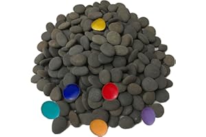 juexiyarticle Dekorative Steine Flache Kleine Kieselsteine zum Stein Collage Kunstwerk Blumentopf Garten Aquarium Dekoration, Glatte Fluss Steine