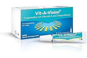 Vit-A-Vision Augensalbe – Zur langanhaltenden Verbesserung des Tränenfilms & Schutz der Augenoberfläche bei Augentrockenheit, mit Dexpanthenol und Vitamin A, konservierungsmittelfrei, 2 x 5 g