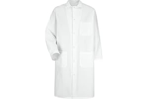 Red Kap Herren Gripper-front Butcher Frock Metzger-Frock für Metzger, Weiß (1er Pack)