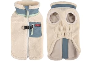 FEimaX Manteau d'hiver pour Chien Veste Chaud en Polaire avec Anneau en D, Vêtements Chiot Manteaux Coupe-Vent pour Chiens de Petite et Moyenne