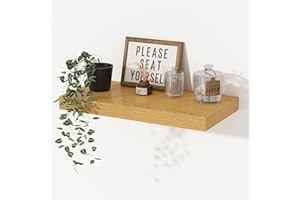 ‎FEIHORRM Feihorrm Extra Tiefes 29,5 cm Wandregal Holz, 40cm Wandboard Eiche, Schweberegal aus MDF Holz, Regal Wand für mehr Stauraum, Regalbrett für Küche, Wohnzimmer, Schlafzimmer, Badezimmer & Büro