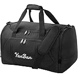 WuYan Borsa da viaggio da 73 litri, sportiva nera, ripiegabile, grande leggera impermeabile per vacanze e sport