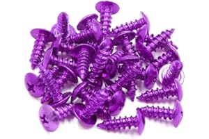 UXCELL sourcingmap 30pcs Universal Purple Motorcycle Self Tapping Bolts Screws
