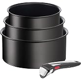 Tefal Ingenio Unlimited On Set of 3 Saucepans, Aluminium | 3 Saucepans 6.3/7.1/20 cm + Removable Handle, Suitable for Inducti