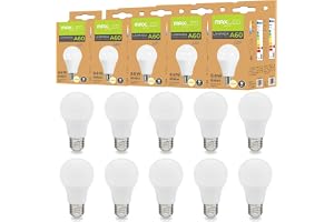 Maxled, Light is Led! 10 Stycken E27 LED-Glödlampor 8.8W Motsvarar 65W 806LM 4000K Naturvit Lång Livslängd Låg Förbrukning 15
