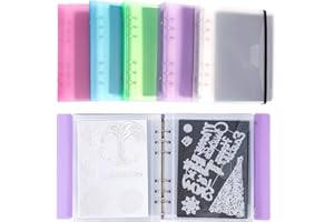 UNIMEIX 60 Pcs Magnetic Sheets for Die Storage with 5 Binder Covers, 2 in 1 Storage Stamp and Die Storage Bags Die Cut Storage Supplies(0.8 mm Thickness)