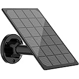 Solarpanel für kabellose Outdoor-Sicherheitskamera, kompatibel mit DC 5 V, wiederaufladbar, batteriebetriebene Überwachungska