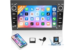 OiLiehu 2+64G Android 13 Radio 2 DIN para Opel Astra Antara Corsa Zafira Vectra Meriva Vivara Vivaro 7" Pantalla para Coche Radio con Mirror Link Bluetooth GPS FM WiFi SWC EQ Canbus+Cámara Trasera