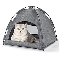 Filzzelt Katzenbett - Halbgeschlossenes Nest Mit Spielzeug & Decke