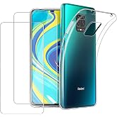 BY CONNERS Redmi Note 9S/Note 9 Pro, 2 Adet ekran koruyucu + Şeffaf Crystal silikon