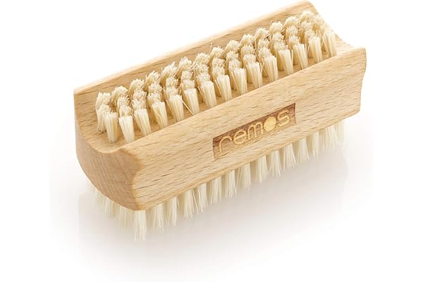 REMOS Brosse à main et ongles avec poils naturels en bois hêtre - deux côté
