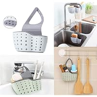 VILCEN Porta Spugne Lavello Cucina, porta spugna da cucina con vassoio di drenaggio automatico, staccabile per Portasciugaman organizer lavello cucina per Cucine e Bagni