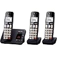 Panasonic KX-TGE823EB Telefono Cordless Trio Con Segreteria – Blocco Chiamate Moleste E Suono Amplificato