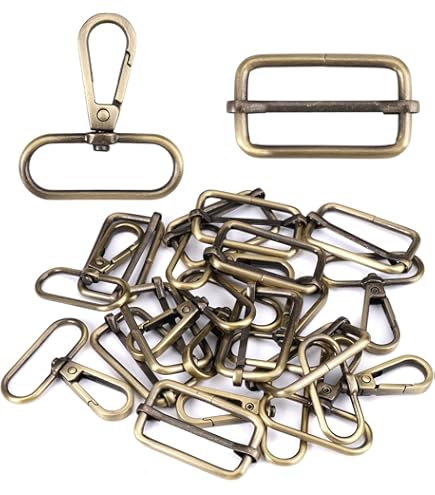 Fenggtonqii Mousquetons Pivotants En Bronze Avec Anneau Ovale De 3,2 Cm De Diamètre Intérieur, Bronze, 1.25